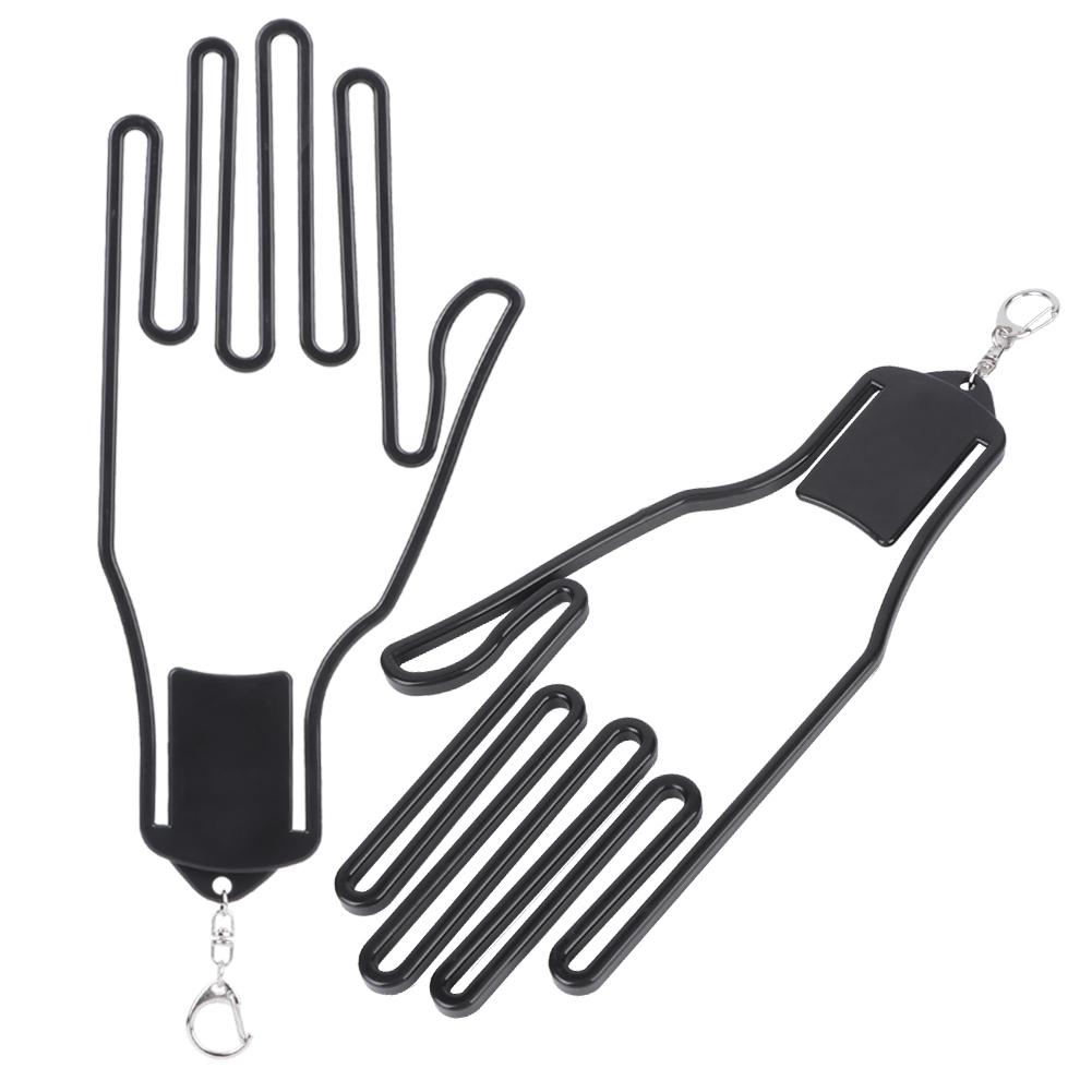 2Pcs Golf Glove Plastic Support Stretcher Bracket Rack Hanger Tool Accessory Supply Black