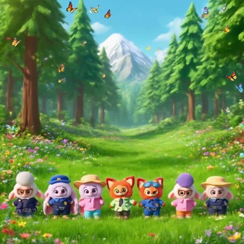 Nuova Blind Box Disney Zootopia Portachiavi Nick e Judy Collezione Moda Giocattolo Regali Scatola Misteriosa Casuale