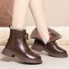 Fashion AIYUQI Women's Ankle Boots 2025 New Non-slip Warm Genuine Leather Female Winter Shoes Large Size Platform Snow Boots For Women