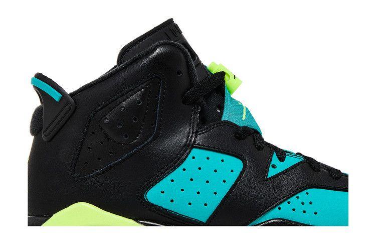 Kids' Sneakers Jordan 6 Retro Turbo Green (GS) Black/Volt Ice-Turbo Green-Black