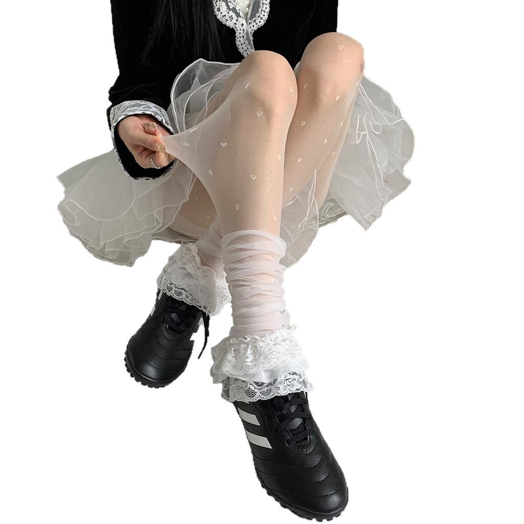 Love White Stockings Women'S Ultra-Thin 0D Pure Lolita Anti-Hook Pantyhose Lengthened Without Falling Off Sexy Black Silk
