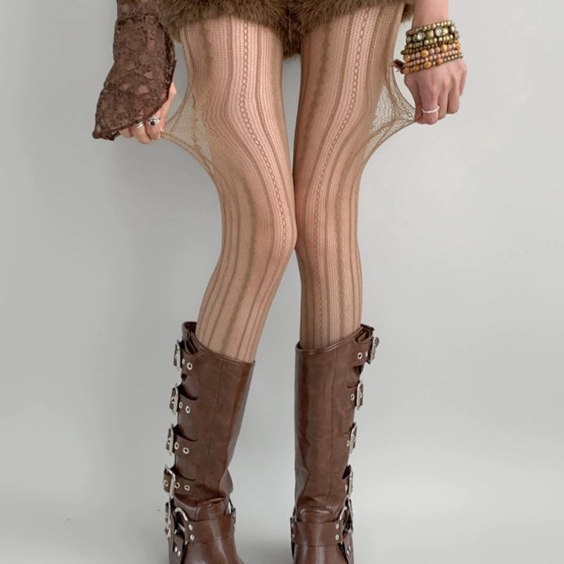 

Женские сексуальные кружевные сетчатые чулки Лолита с вырезами однотонные колготки Jk в японском стиле с высокой талией винтажные колготки