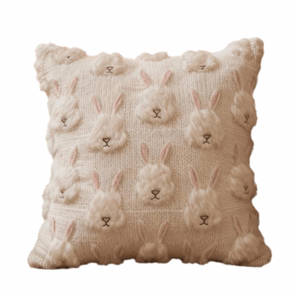 

Embroidery Fluffy Pillow Cover Super Soft Pillow Case New Cushion Pillow Cover Easter Day Bunny