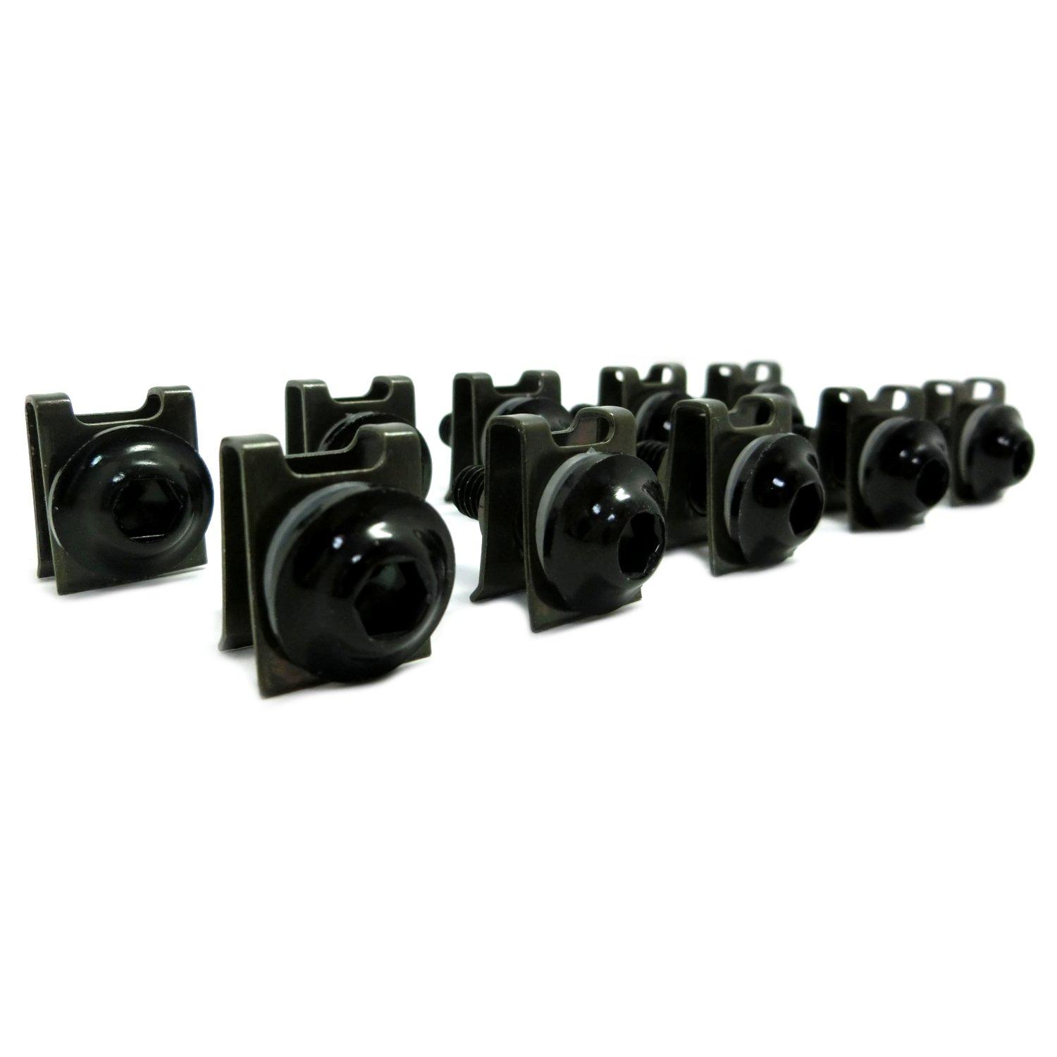 

MAXIMASELECT Clip Nut Screen Bolts, Set of 10, Bolts, M6, Undercover, Etc (Black, Black) M6 чорний