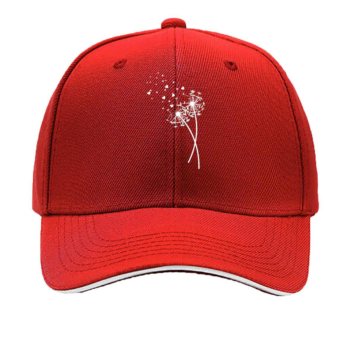 Fashionable Dandelion Print Adjustable Dad Hat Unisex Baseball Cap Soft Casual Hat Sandwich Baseball Cap One Size