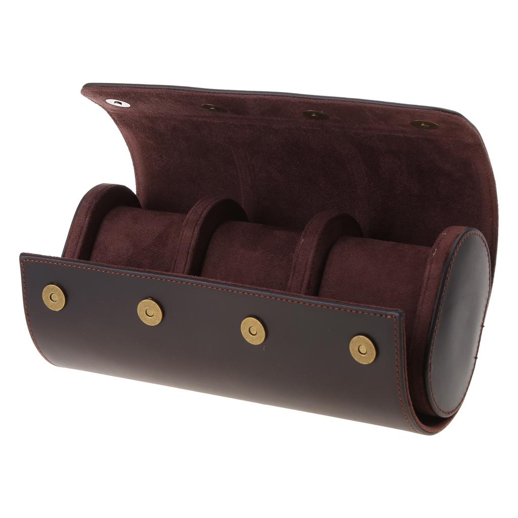 Watch Organizer Watch Roll Travel Cases with Luxury Velvets Interior Watch Box
