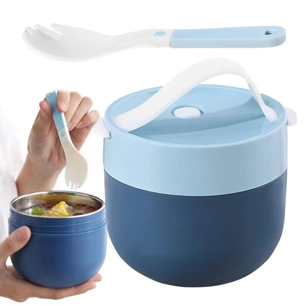 600ml Food Thermal Jar Dopamine Stainless Steel Lunch Box Leakproof Soup Container Milk Storage