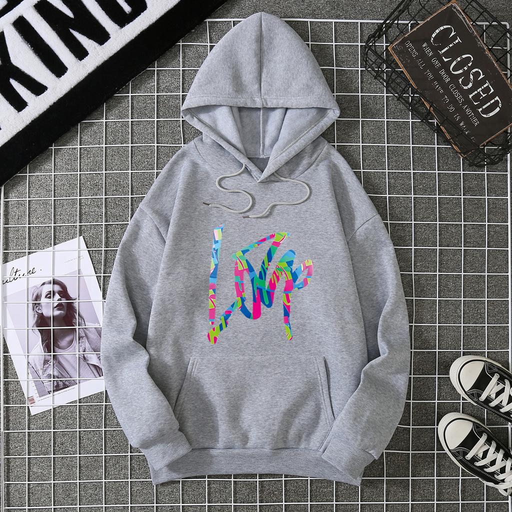 Autumn and winter velvet new fashionable hoodie loose and slimming 7017