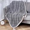 Black & White Geometric Knitted Throw - Luxury Soft Furnishing Sofa Scarf, Single Nap Blanket & Retro Shawl
