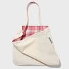 SIO Reversible Shoulder Bag _ Pink Check & Ivory