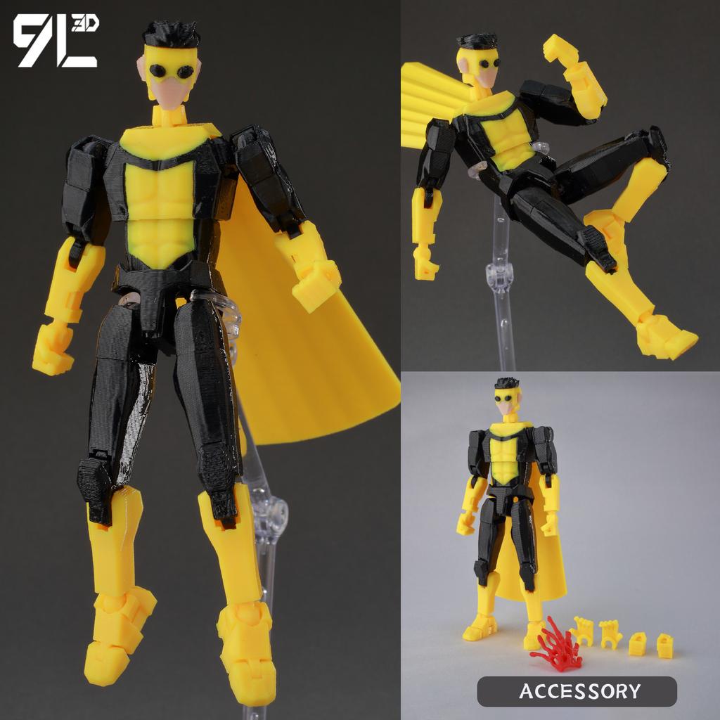 9L3D Printed MultiJointed Action Figure BATTLE BEAST Invincible DUMMY13 LUCKY13 Titan13 American Comics Action Figure Model Toy