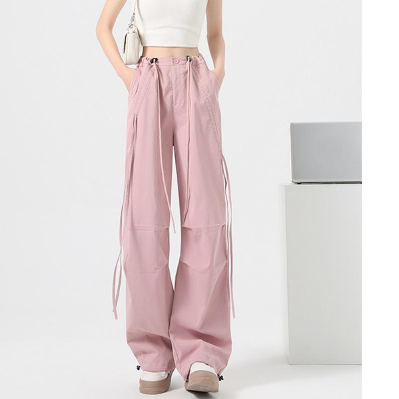 Straight-legged Casual Pants for Women In Summer Thin High Street Versatile Loose Wide-leg Work Trousers