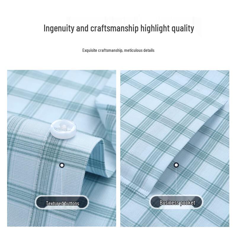 ROMON Men's Breathable Long Sleeve Business Shirt