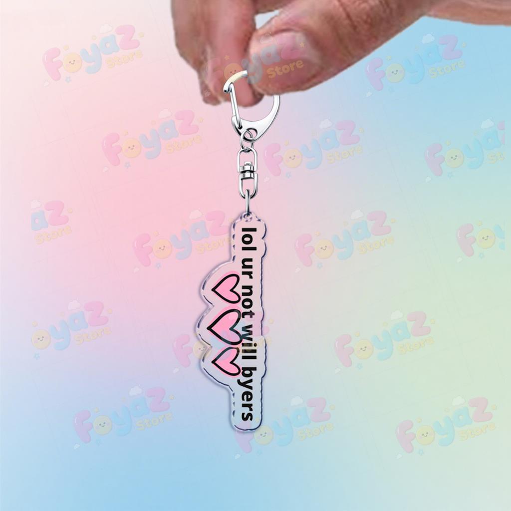 Tv Show Will Byers Keychain for Accessorie Bag Eleven Joyce Byers Art Hellfire Charm Keyrings Jewelry Friends Club Gifts