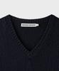 Beulaendideu Terry Boucle V-Neck Half Knit [Navy]