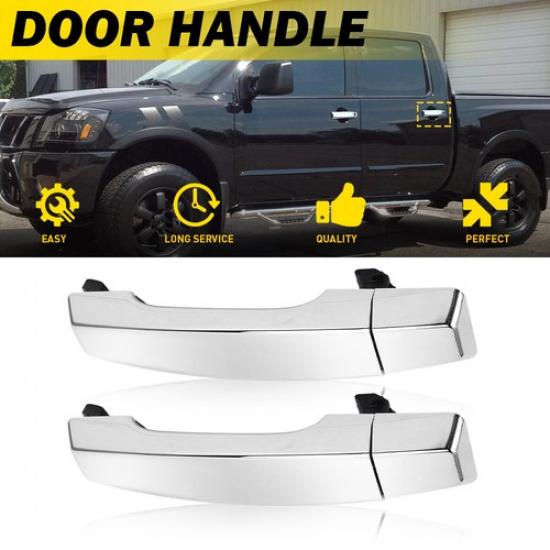 

2X For 2004-2015 Nissan Armada Titan Rear Driver/Passenger Exterior Door Handle