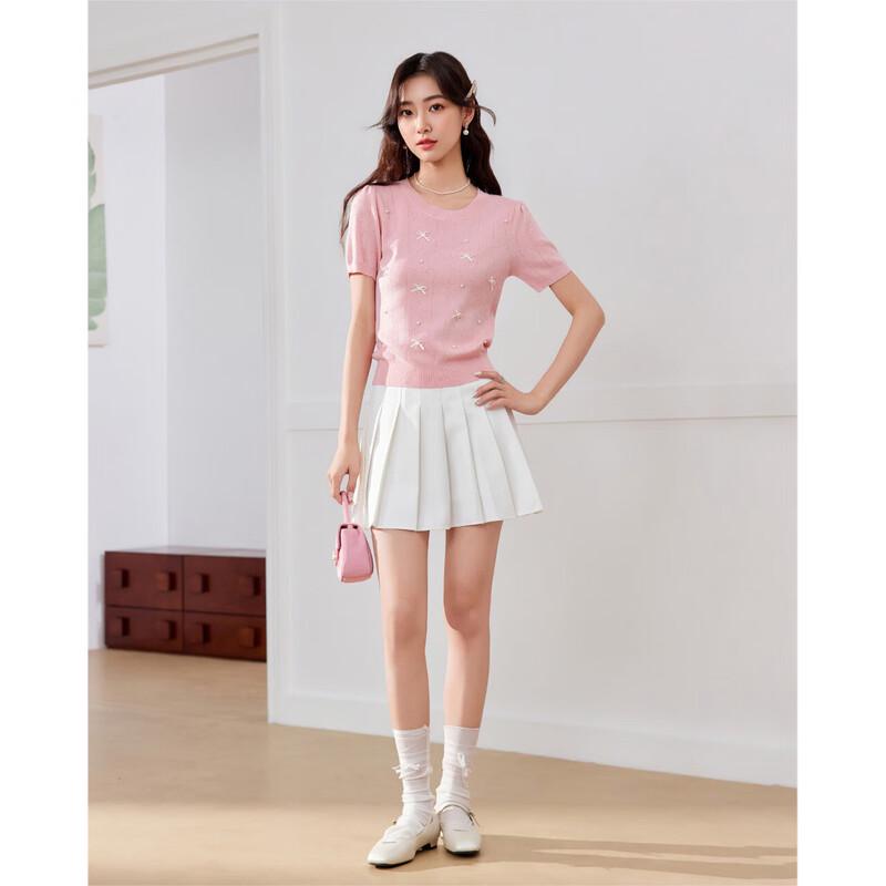 IEF Women's French Style Bow Knit Top