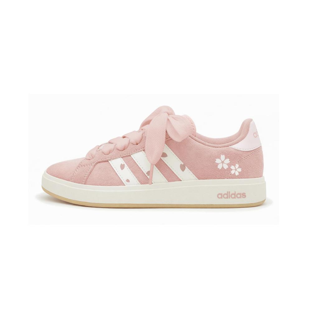 Adidas Grand Court Base 00s Pink, Dopamine Dressing, Campus, Girlfriend Low top Casual Skate Shoes Unisex Dusty Pink JR7110(Team1334-)