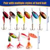 24-Piece Christmas-Themed Spinnerbait Fishing Lure Set With Rotating Foil Blades Freshwater Bass Pike