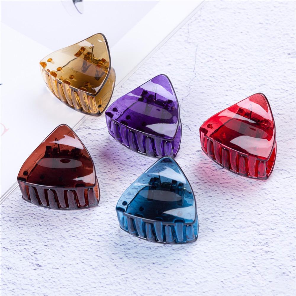 4cm Long 2pcs  Fancyin Colorful Triangle Small Hair Claws Crab Cat Ear Headwear for Women Colorful Hairclip Hair Accessories