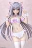 Q-six Tsuki Ni Yorisou Otome No Sahou Sakurakoji Luna Cat Ear Maid Sakura Color Ver. 1/6 Scale PVC Painted Complete Figure