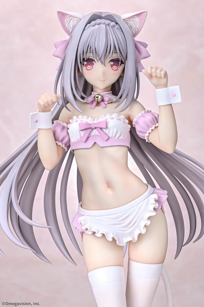 Q-six Tsuki Ni Yorisou Otome No Sahou Sakurakoji Luna Cat Ear Maid Sakura Color Ver. 1/6 Scale PVC Painted Complete Figure