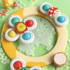 3Pcs Desktop Spinner Toy with Suction Cup Built-in Beads Colorful Rotating Rattles Emotional Comfort Sensory