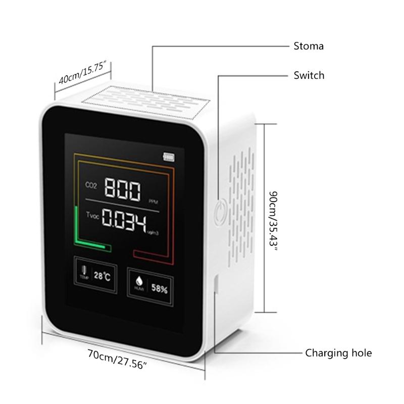 CO2 Meter Air Quality Monitor Carbon Dioxide NDIR Sensor CO2 Detector Detection of Carbon Dioxide Concentration