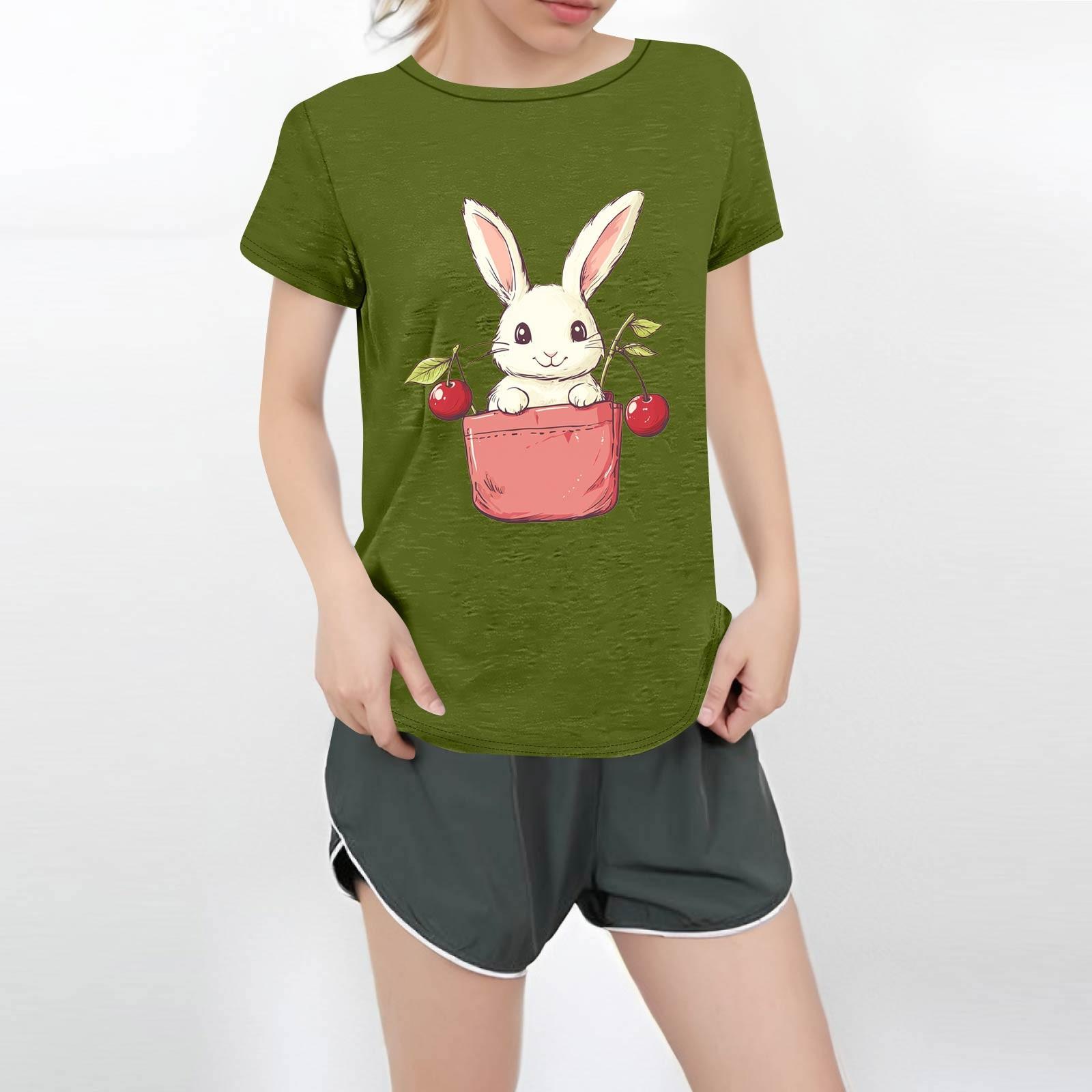 

Женская повседневная футболка с круглым вырезом и короткими рукавами с принтом L армия зеленый