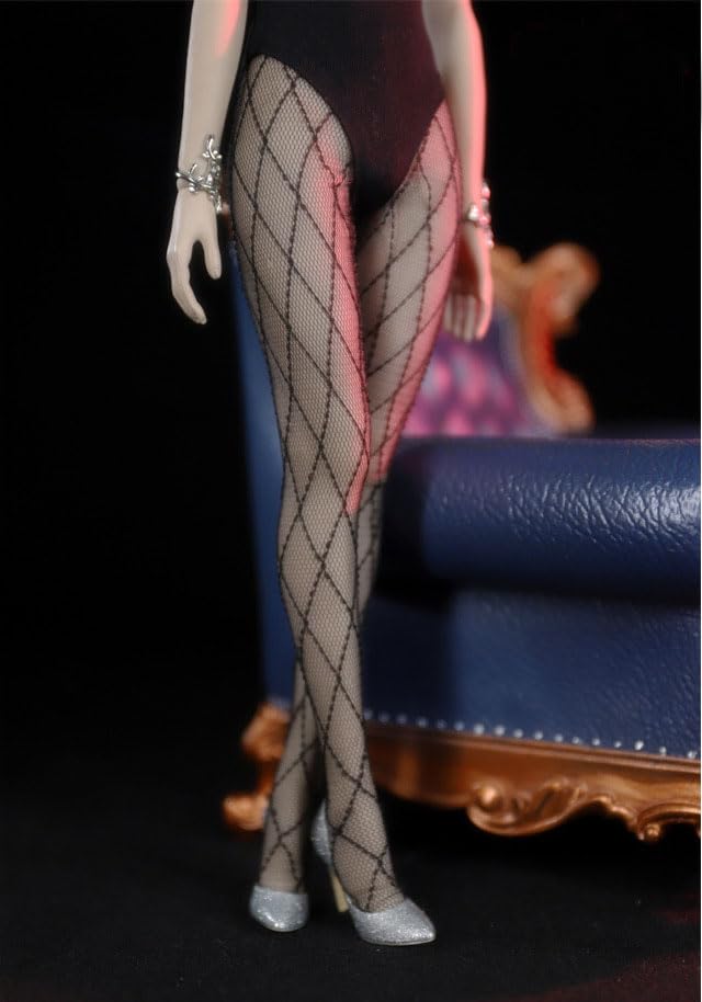 

HAMRETHYPPZ Костюмная фигурка масштаба 1/6, Женщина-офисный работник в черных чулках и с ногами, Черные сетчатые колготки (Тело, голова, обувь и т.д.. Не включено)