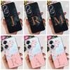Rückseite für Oppo A60 4G CPH2631 Hülle Schale Buchstabenmuster Transparentes Handyhülle Weicher Stoßfänger Funda TPU Silikon Für OppoA60 A 60