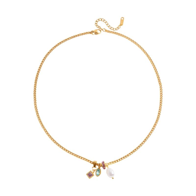 

Sparkling High Quality Zircon Stone Circle Necklace Elegant Design Adjustable Length Comfort Fit For Various Event 1