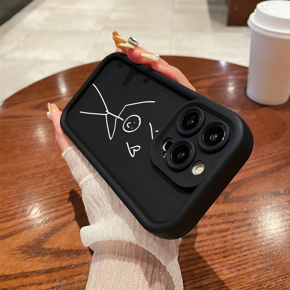 N80 Cartoon Matchman design Soft Angel Eyes Phone Cases for iPhone 15 14 12 11 Pro Max 13 mini 7 8 6S Plus XS Max XR SE Shockproof Bumper Cover