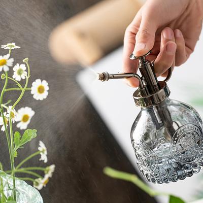 Retro Glass Air Pressurized Watering Can Embossed Glass Spray Bottle Gardening Special Household Sprinkler Watering Bottle
