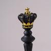 Small International Chess Resin Ornament - Desktop Decor with King, Queen & Horse Pieces