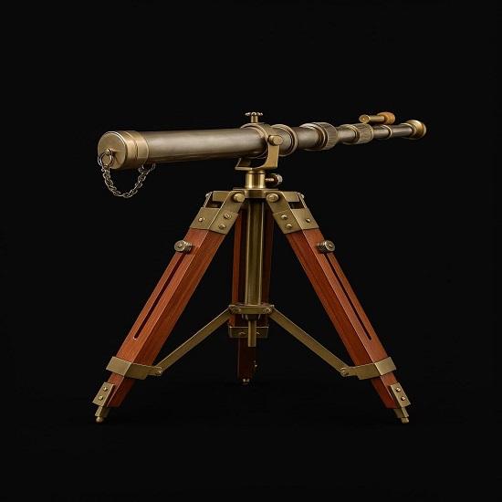 

Nautical Brass Telescope with Wooden Stand Home Decor Gift Rustic Home Decor Gift