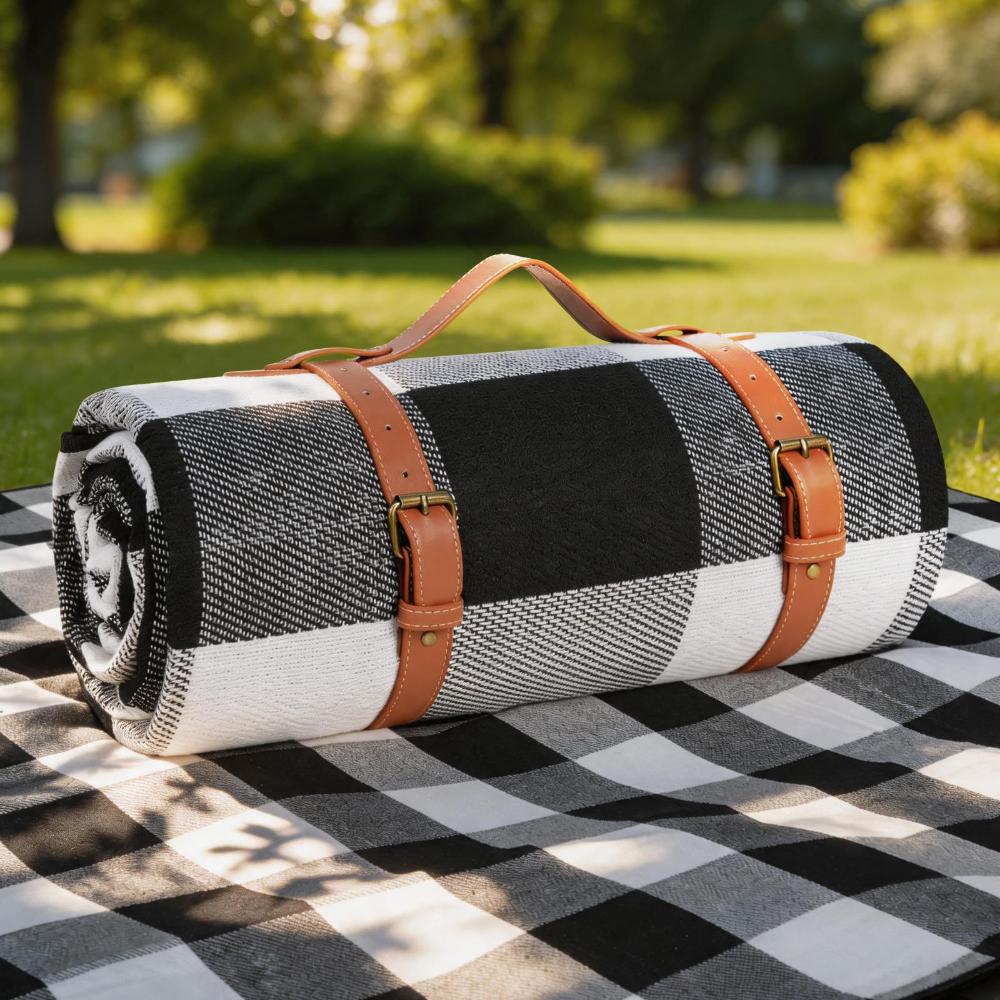 Picnic Blanket Extra Large Waterproof And Foldable Beach Blanket 3-Layer Outdoor Blanket For 6 To 8 Adults For Camping Park
