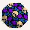 1pc Skull Flowers Automatic Open/Close Umbrella - Compact Travel Umbrella, 8-Rib Heavy-Duty Construction, Ideal Gift, Outdoor Accessory, Sty