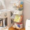 2/4pcs Transparent Plastic Coffee Capsule Holder with Lid Tea Bags Organizer Stackable Food Storage Box for Cabinet Dining Room