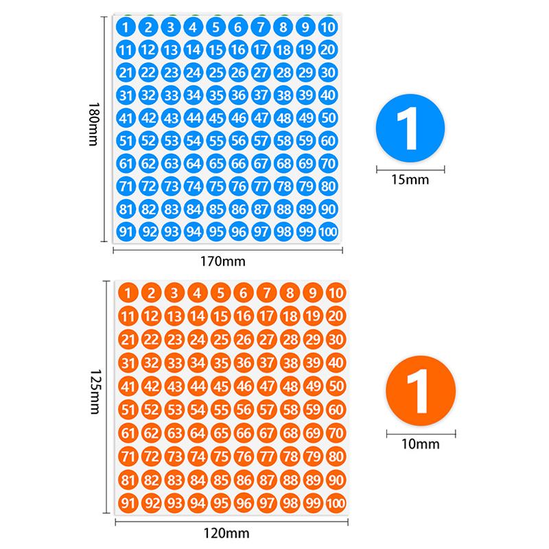 5 listů číselných samolepek 1-100 Etiketa Číselná samolepka Pro DIY řemesla Lepidlo na nehty Láhev s lepidlem Scrapbooking Deník Kancelářské potřeby