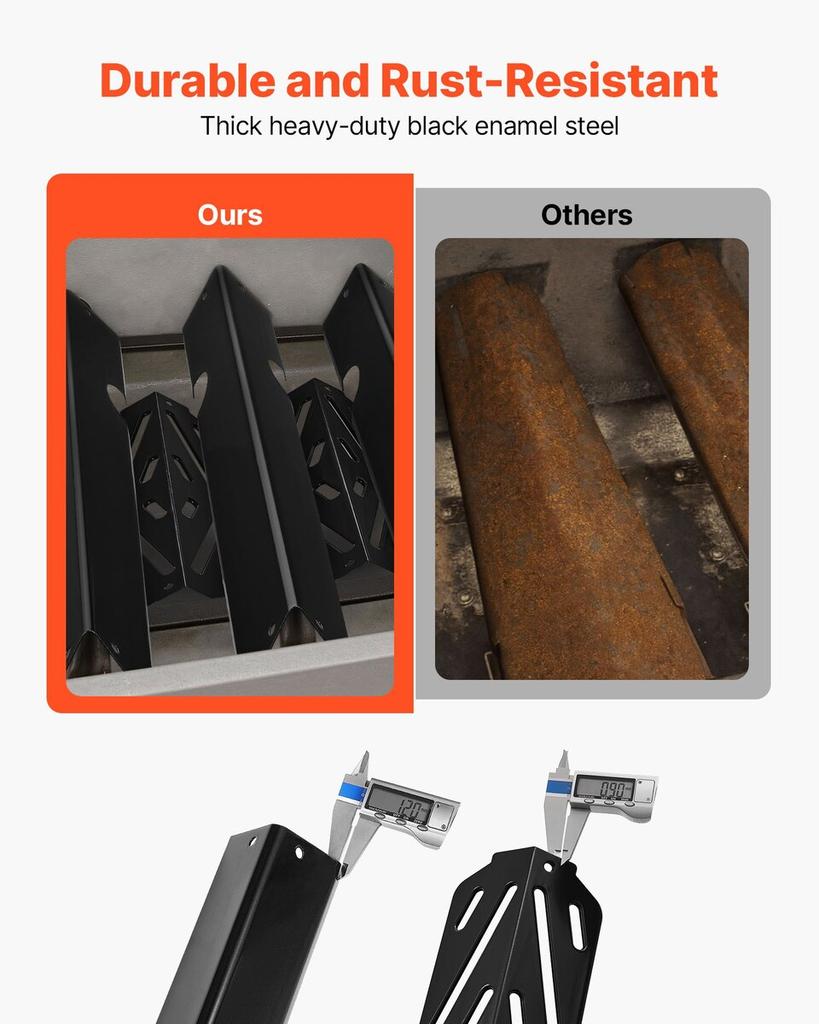 Flavorizer Bars und Hitzeschutzbleche, 44cm Grill Ersatzteil, für Weber Genesis ll 310 315 335 340, E/S 325s, ES/SX 325s, E/S 335, EX/SX/EPX-335