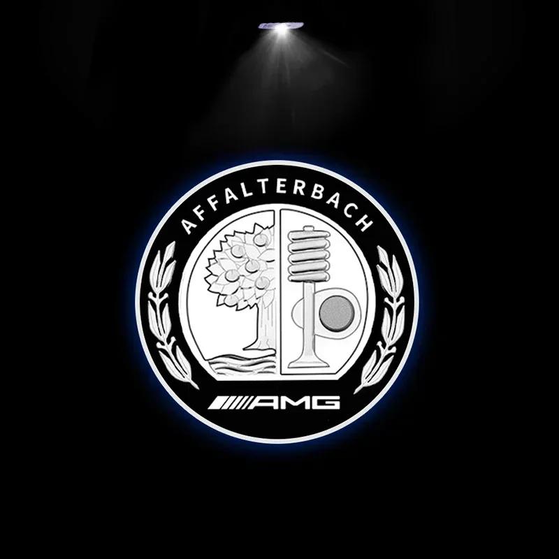 2pcs Car Door Welcome Light Logo Emblem For Mercedes Benz A C E GLC GLA GLE GLB Class W177 W205 W212 W213 X253 X156 W166 X247