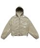 Damp Reversible Glossy Hooded Zip-Up Jumper_Beige