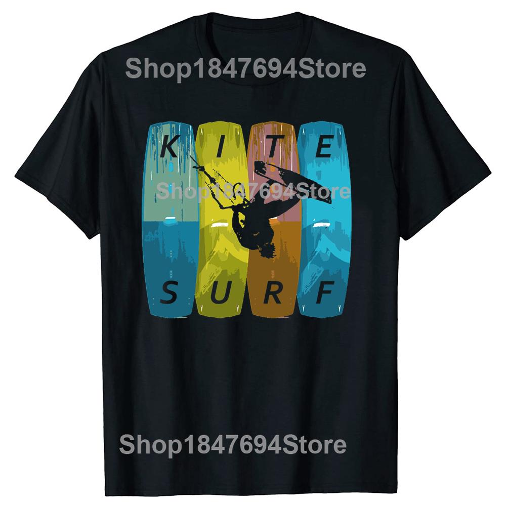 Kitesurfing Kiteboarding Funny TShirt Simple and Leisure Personalize Men's T Shirt Unisex Cotton Tees Euro Size Streetwear