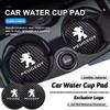 Car Carbon Fiber Textured Coaster PU Leather Water Cup Cushion For 208 3008 308 2008 207 107 508 607 106 406 407 307 20