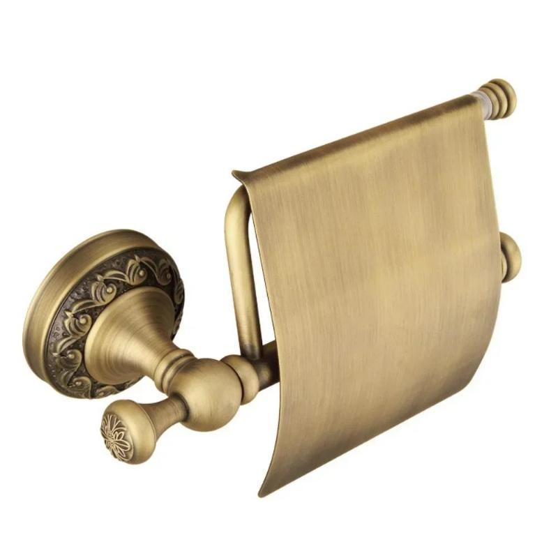 New Bathroom Household Antique Bronze Toilet Roll Paper Holder Wall Mounted Roll Tissue Shelf Dispenser Accessory Tissue Holder