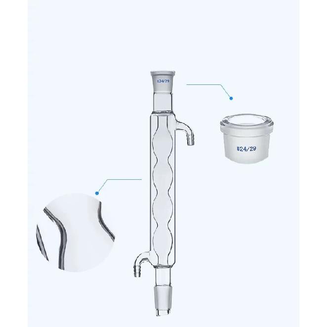 200mm 19/26 24/29 glass straight condenser tube spherical condenser tube serpentine condenser tube A 200MM 19 26