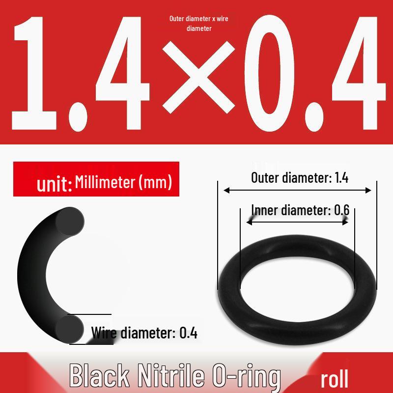 Durable Nitrile Rubber O-Ring, Wire Diameters 0.4-0.8mm, Waterproof & Wear-resistant Sealing Ring