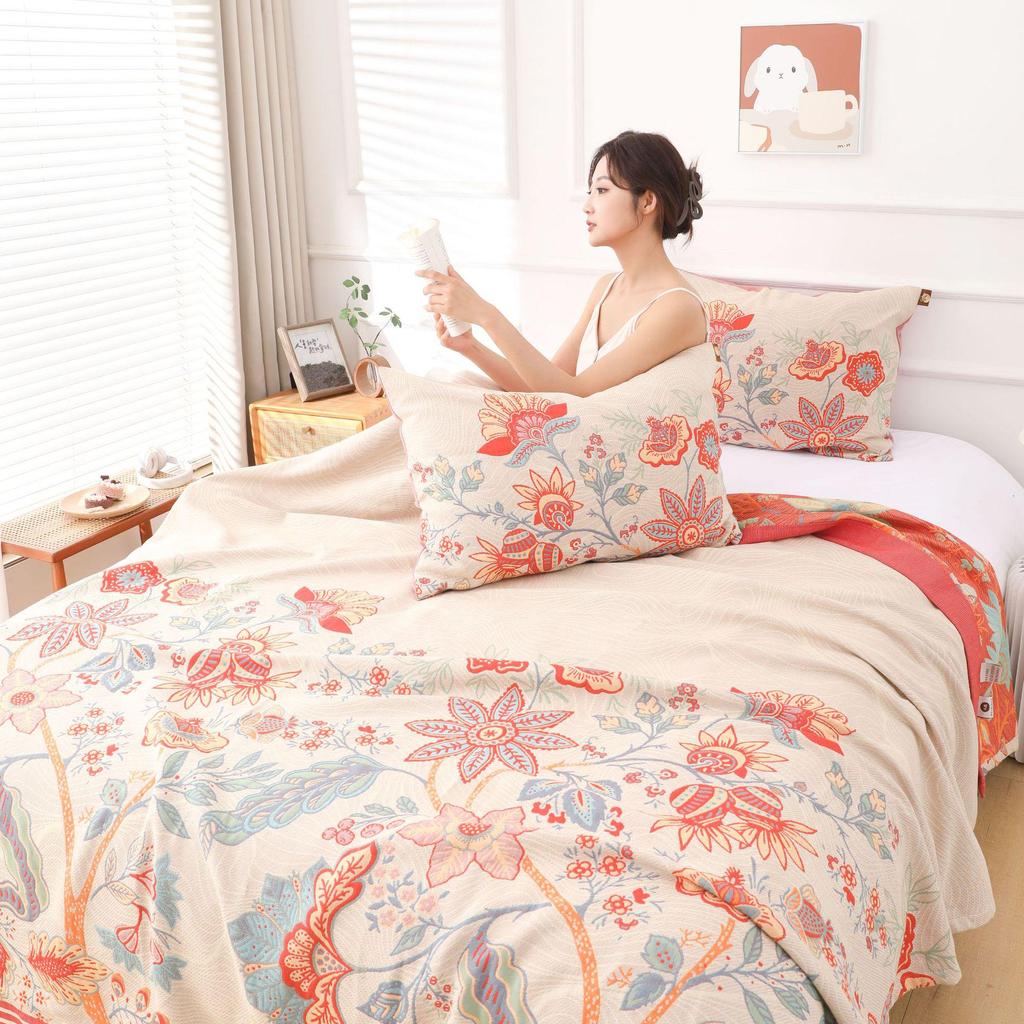 Full Cotton Gauze Blanket: Sofa, Car, Bed Use