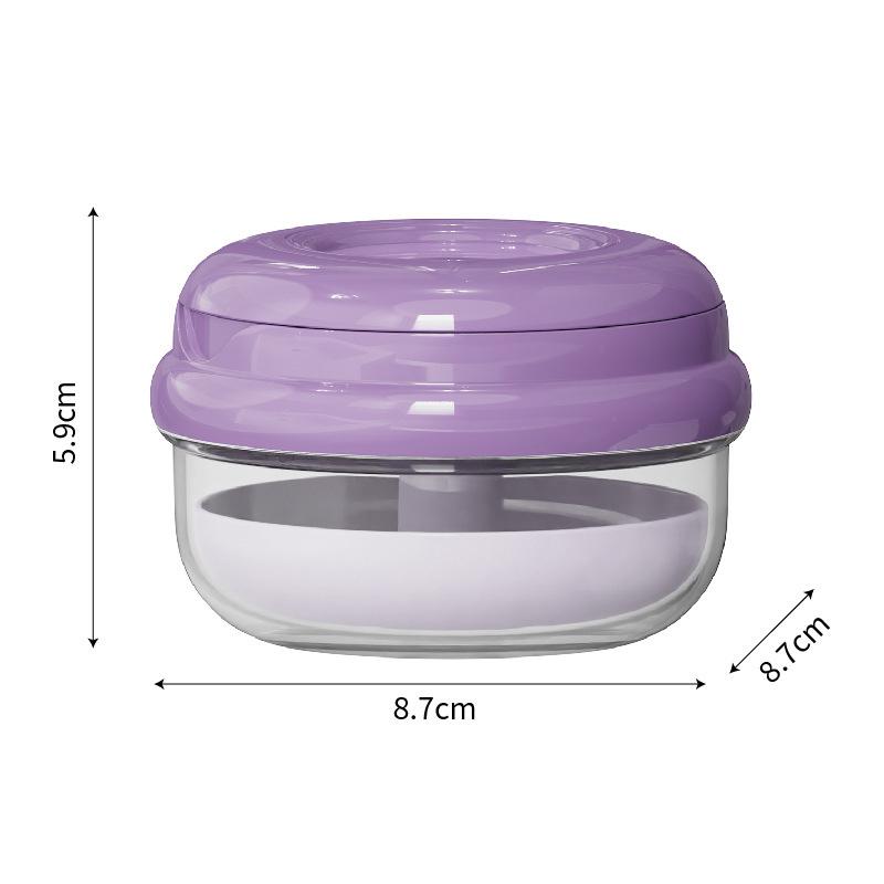 

Denture Case 2 In 1 Retainer Cleaning Case No-Leak Denture Bath Box Cup For Dentures Clear Braces Mouth Guard For Travel Outdoor фіолетовий
